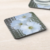 Dessous-de-verre trois fleurs blanches (Côté gauche)