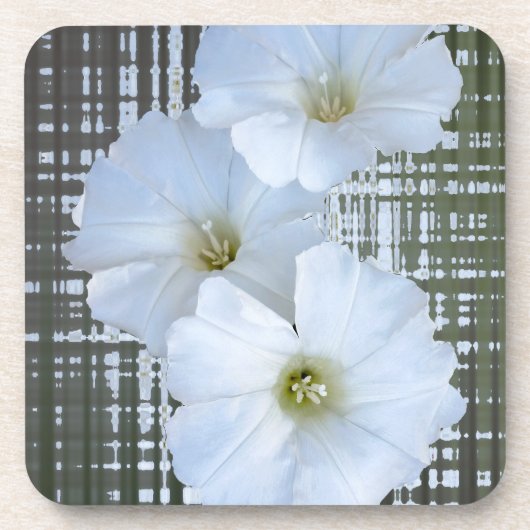 Dessous-de-verre trois fleurs blanches (Devant)