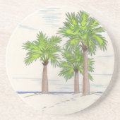 DESSOUS DE VERRE TROIS PALMS (Devant)