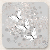 Dessous-de-verre Trois papillons blancs (Devant)
