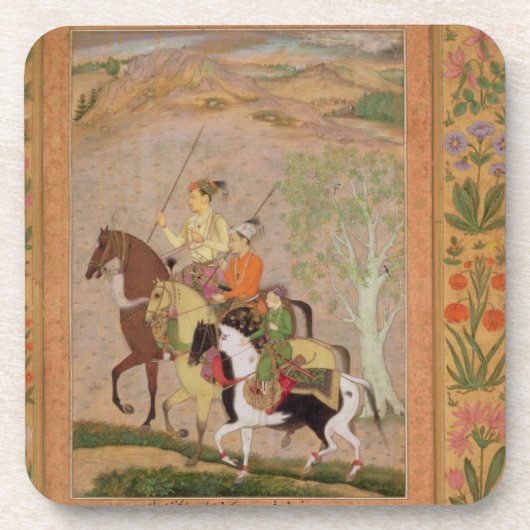 Dessous-de-verre Trois princes Going Hunting, c.1635 (gouache sur (Devant)