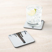 Dessous-de-verre Troncs d'arbre dans la neige (Côté Droit)