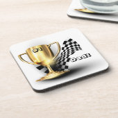 Dessous-de-verre Trophée d'or simple père Fête des pères (Côté gauche)