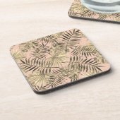 Dessous de verre tropical aux feuilles de palme (Côté gauche)