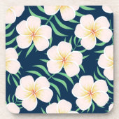 Dessous-de-verre Tropical de la Plumeria hawaïenne | Ensemble de De (Devant)