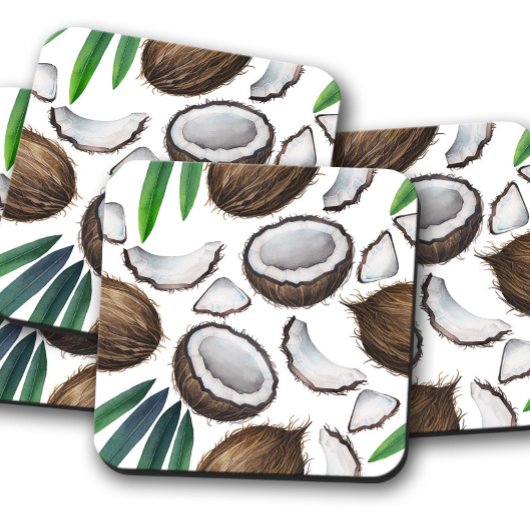 Dessous de verre tropical de liège de noix de coco