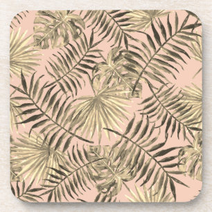 Dessous de verre tropical en feuille de palmier