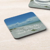 Dessous-de-verre Tropical Island Beach Photo Citation Typographie (Côté gauche)