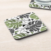 Dessous-de-verre Tropical print monstera leaves scissors jungle exo (Côté gauche)