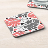 Dessous-de-verre Tropical print monstera leaves scissors jungle exo (Côté gauche)