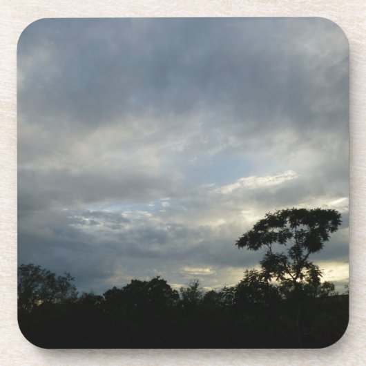 Dessous de verre tropicaux de coucher du soleil (Devant)