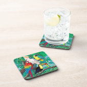 Dessous de verre tropicaux d'oiseaux (Côté Droit)