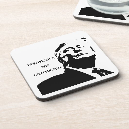 Dessous-de-verre Trump/Destructive Beverage Coaster (Côté gauche)