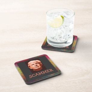 Dessous-de-verre Trump Scammer Beverage Coaster