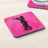 Dessous-de-verre Trumpet Boogie Nuits New York Hot rose (Côté gauche)