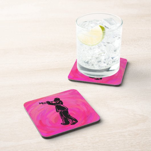 Dessous-de-verre Trumpet Boogie Nuits New York Hot rose (Côté Droit)