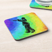 Dessous-de-verre Trumpet New York Boogie Nights Rainbow (Côté gauche)