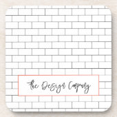 Dessous-de-verre Tuile de métro d'architecture Texte classique mode (Devant)