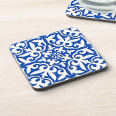 Dessous-de-verre Tuile marocaine - bleu et blanc de cobalt (Côté gauche)