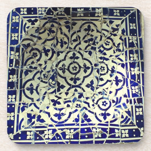 Dessous-de-verre Tuiles de mosaïque de Guell du parc de Gaudi (Devant)