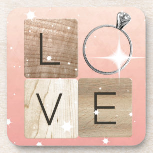 Dessous-de-verre Tuiles L-o-v-e