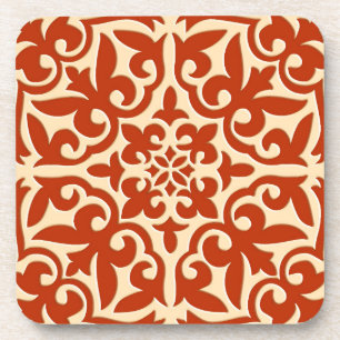 Dessous-de-verre Tuiles marocaines - corail orange et pêche