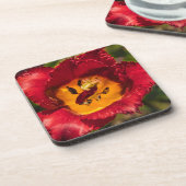Dessous-de-verre Tuliforme rouge (Côté gauche)