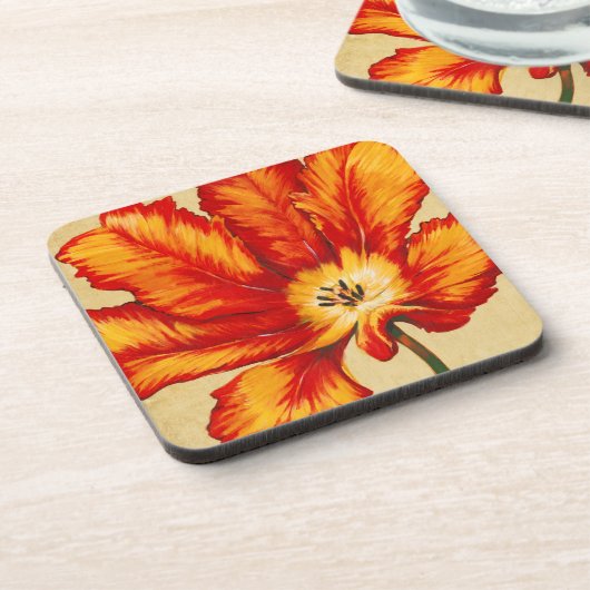 Dessous-de-verre Tulipe de perroquet II (Côté gauche)