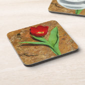 Dessous-de-verre Tulipe jaune et rouge (Côté gauche)