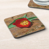 Dessous-de-verre Tulipe rouge du printemps (Côté gauche)