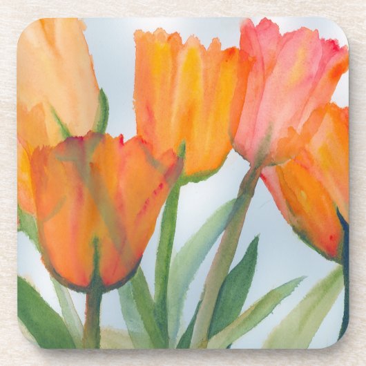 Dessous-de-verre Tulipes d'agrumes orange (Devant)