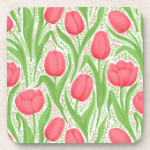 Dessous-de-verre Tulipes en rouge et vert (Devant)