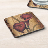 Dessous-de-verre Tulipes rouges II (Côté gauche)