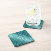 Dessous-de-verre Turquoise brillante de Paisley (Côté Droit)