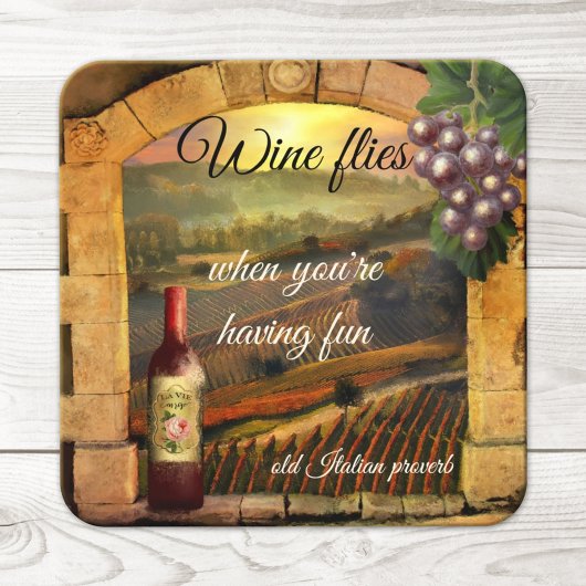Dessous-de-verre Tuscan Landscape Italian Fine Art Wine Coasters