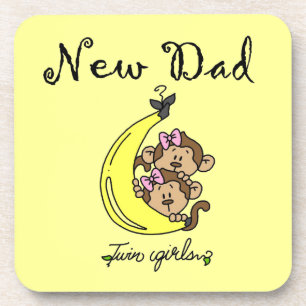 Dessous-de-verre Twin Girls New Papa Cadfts