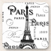 Dessous-de-verre Typographie Calligraphie Paris France Tour Eiffel (Devant)
