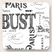 Dessous-de-verre Typographie Calligraphie Paris France Tour Eiffel (Devant)