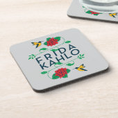 Dessous-de-verre Typographie florale de Frida Kahlo | (Côté gauche)