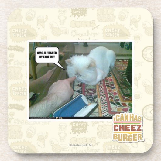 Dessous-de-verre U a poussé mon visage dedans ! (Devant)