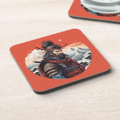 Dessous-de-verre Ukiyo-e samurai Japon (Côté gauche)