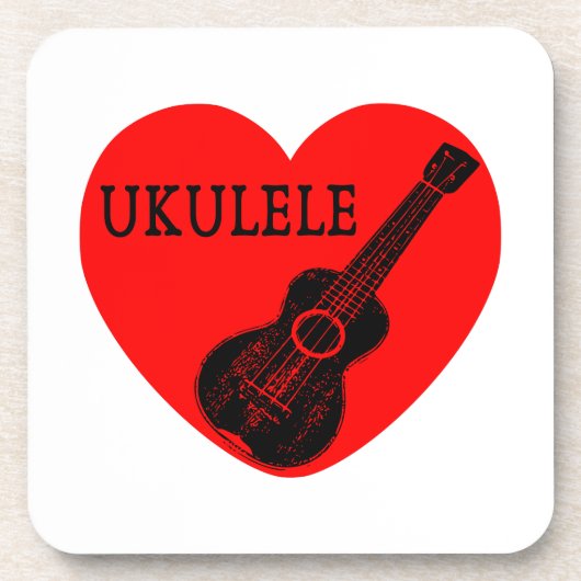 Dessous-de-verre Ukulele Love (Devant)