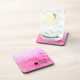 Dessous-de-verre Ultime fourrure de faux rose chaud