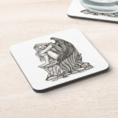 Dessous-de-verre Un ange endormi sur la pierre (Côté gauche)