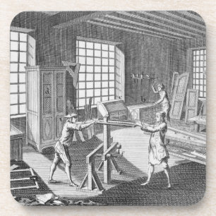 Dessous-de-verre Un atelier de ébéniste, de l'Encyclopédie