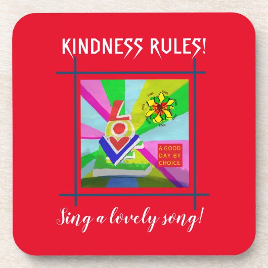 Dessous-de-verre Un bon jour par choix : Amour Anniversaire Cadeau (Devant)