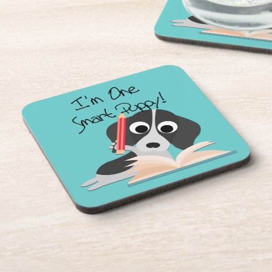 Dessous-de-verre Un Chiot intelligent (Côté gauche)