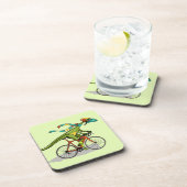 Dessous-de-verre Un Dinosaure Anabisetia À Vélo. (Côté Droit)