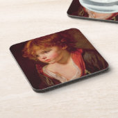 Dessous-de-verre Un garçon d'une chevelure blond avec une chemise (Côté gauche)