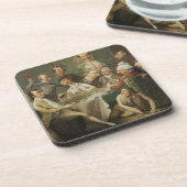 Dessous-de-verre Un groupe de caricature, c.1776 (huile sur la (Côté gauche)